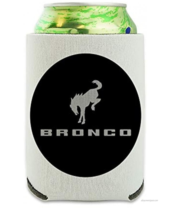 New Bronco Logo Can Cooler Drink Sleeve Hugger Collapsible Insulator Beverage Insulated Holder