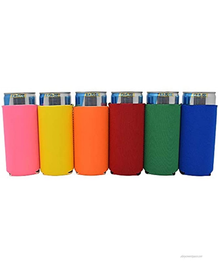 TahoeBay 8.4oz Can Sleeves Mini Red Bull and IZZE Compatible Neoprene Drink Coolies Multicolor 6