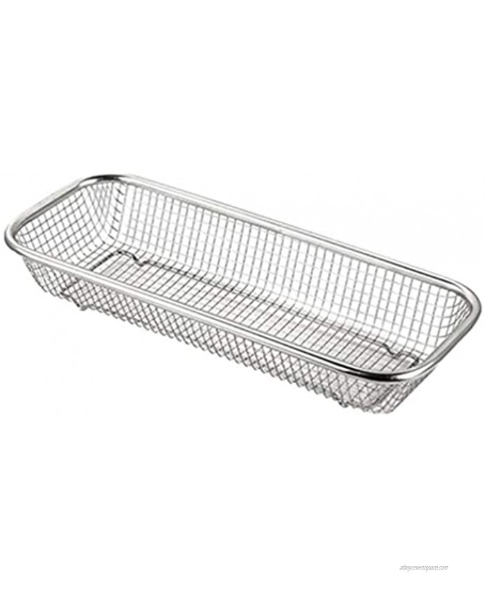 Cabilock Dishwasher Silverware Cutlery Basket Stainless Steel Flatware Drying Rack Countertop Utensil Holder Caddy Silver A