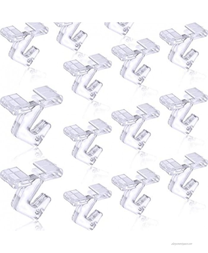 Clear Drop Ceiling Hooks Polycarbonate Ceiling Hanger T-Bar Track Clip Suspended Ceiling Hooks for Hanging Plants Office Signs Decorations 25