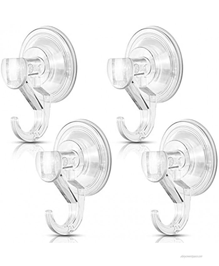 Suction Cup Hooks Wreath Hanger Clear Reusable Heavy Duty Strong Window Suction Holder All Purpose Giant Holders Perfect Wreath Hangers4 Pack