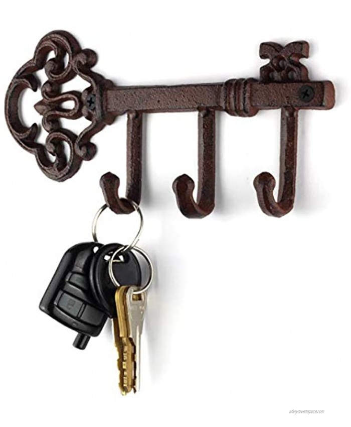 LULIND Wall Mounted Rustic Key Holder Vintage Cast Iron