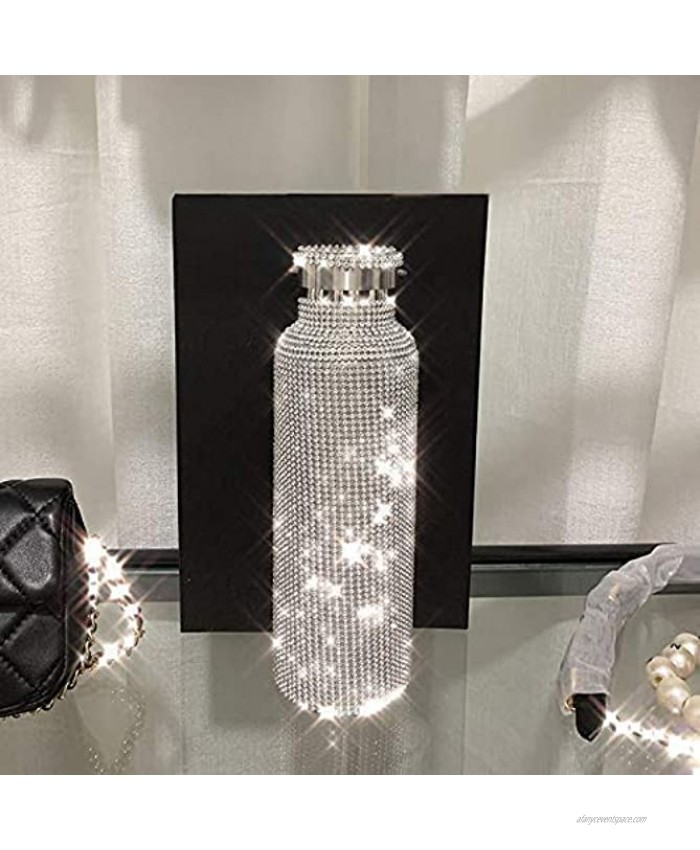 750ml Rhinestone Thermos Cup  Stainless Steel Thermal Bottle  High-end Insulated Thermos Coffee Cups  Diamond Bling Vacuum Flask Mug with Hanger Best Gift for Men Women  25OZ Capacity