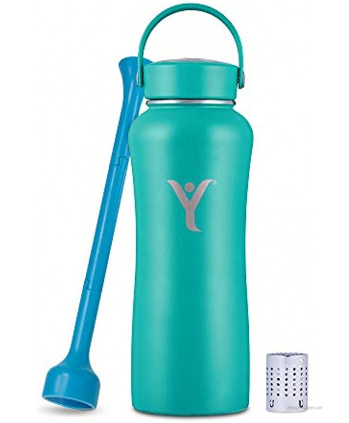 DYLN Insulated Water Bottle | Creates Premium Alkaline Water On-The-Go | Keeps Cold for 24 Hours | Vacuum Insulated Stainless Steel | Wide Mouth Cap