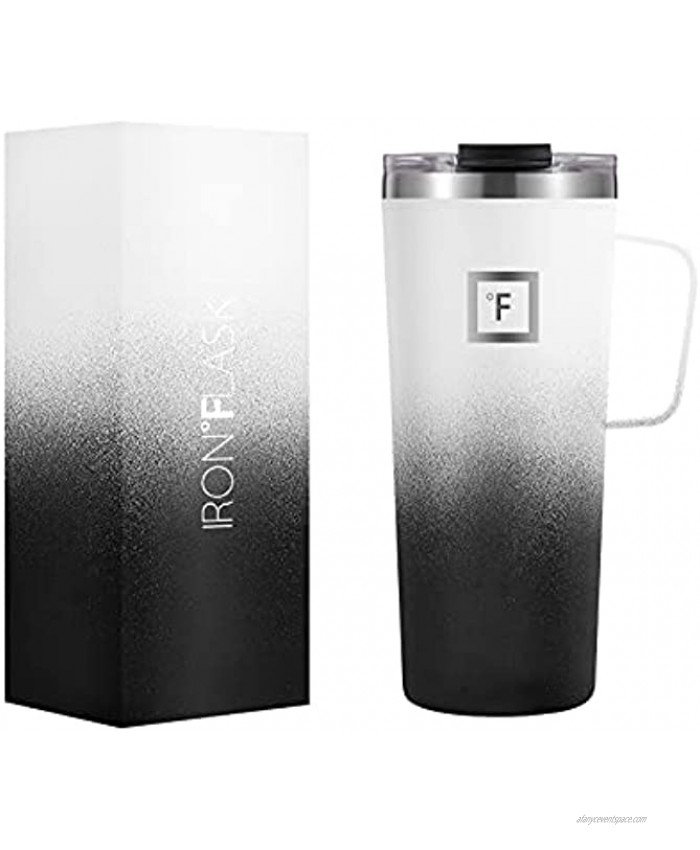IRON °FLASK Grip Coffee Mug 24 Oz Leak Proof Vacuum Insulated Stainless Steel Bottle Modern Double Walled Simple Thermo Travel Hot Cold Hydro Water Metal Canteen CM