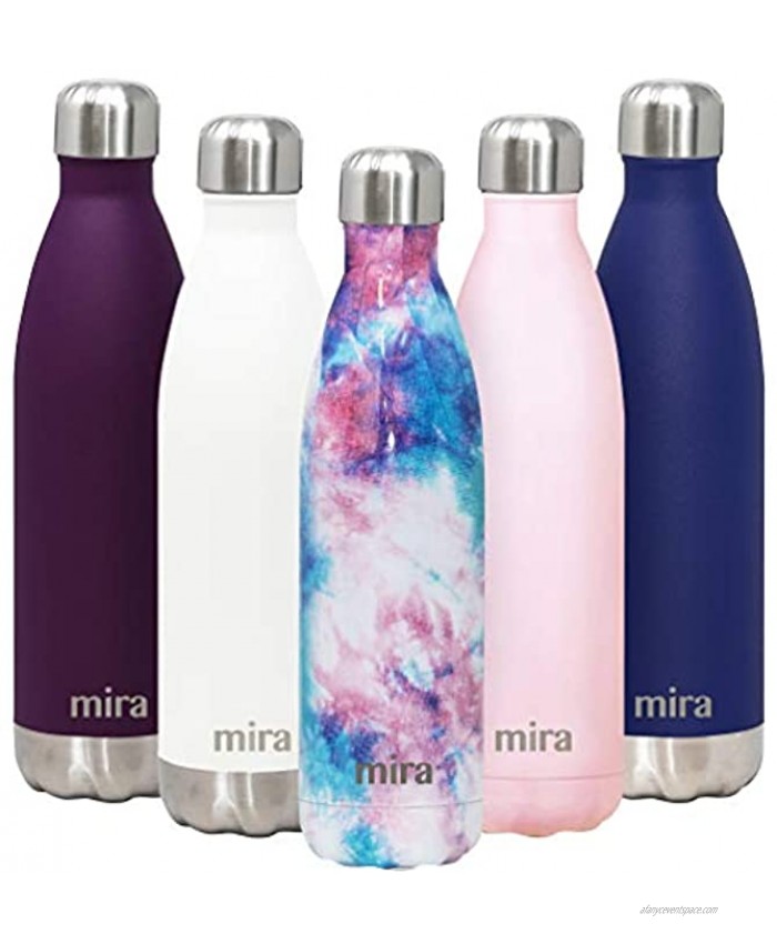 MIRA 25 Oz Stainless Steel Vacuum Insulated Water Bottle Double Walled Cola Shape Thermos 24 Hours Cold 12 Hours Hot Reusable Metal Water Bottle Leak-Proof Sports Flask Groovy