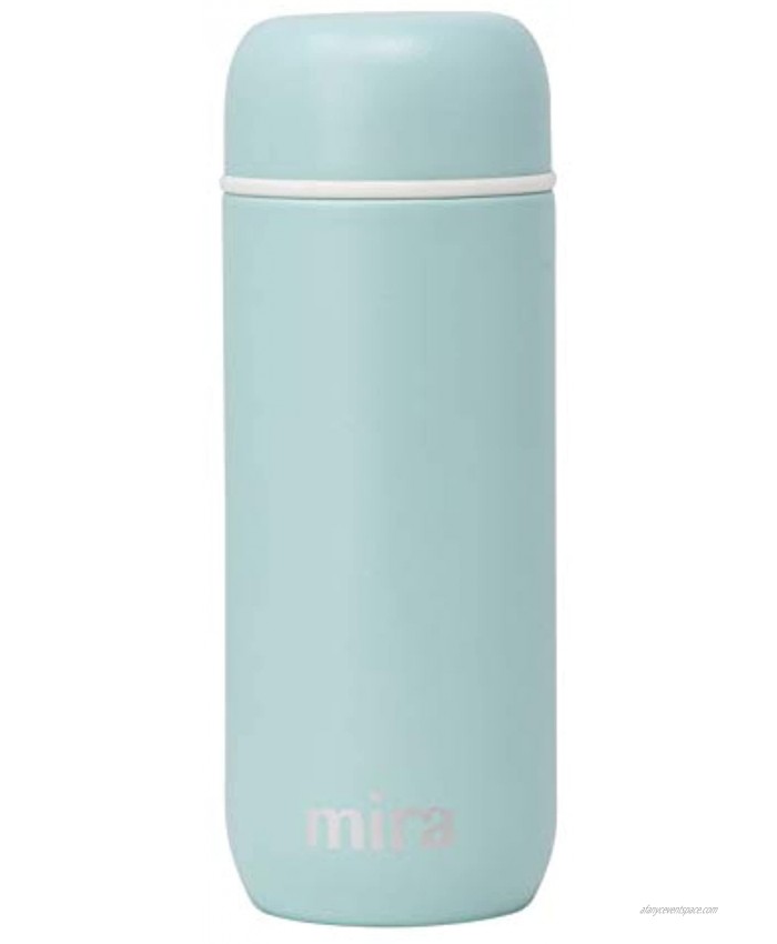 Mira 7oz Insulated Small Thermos Flask | Kids Vacuum Insulated Water Bottle | Leak Proof & Spill Proof | Pearl Blue