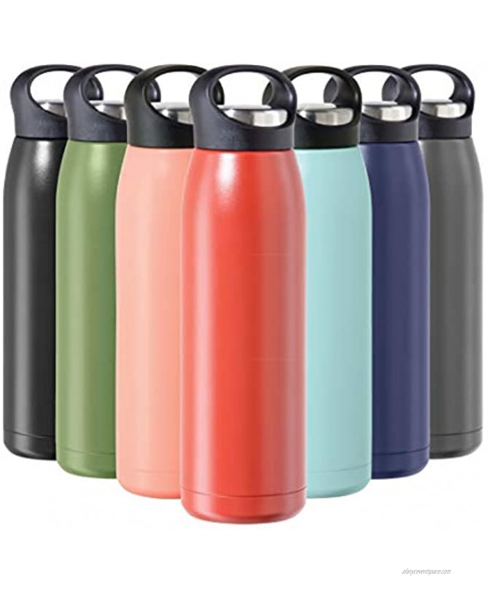 OGGI Freestyle Stainless Steel Insulated Water Bottle- Double Wall Vacuum Insulated Travel Thermos 23oz680ml Brick