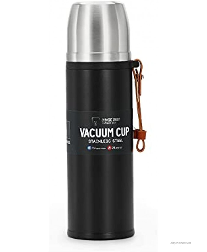 Outdoor Sports Bottle Stainless Steel Vacuum Sealed Insulated Thermos 27Oz Black