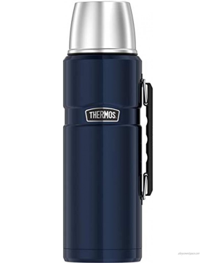 THERMOS Stainless King Vacuum-Insulated Beverage Bottle 68 Ounce Matte Blue