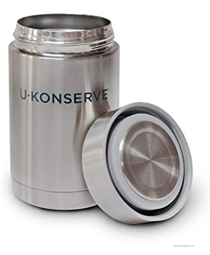 U-Konserve Stainless Steel Insulated Food Jar 18oz Leak-Proof BPA Free Plastic-Free Interior Thermal and Double-Walled to Keep Food Hot and Cold