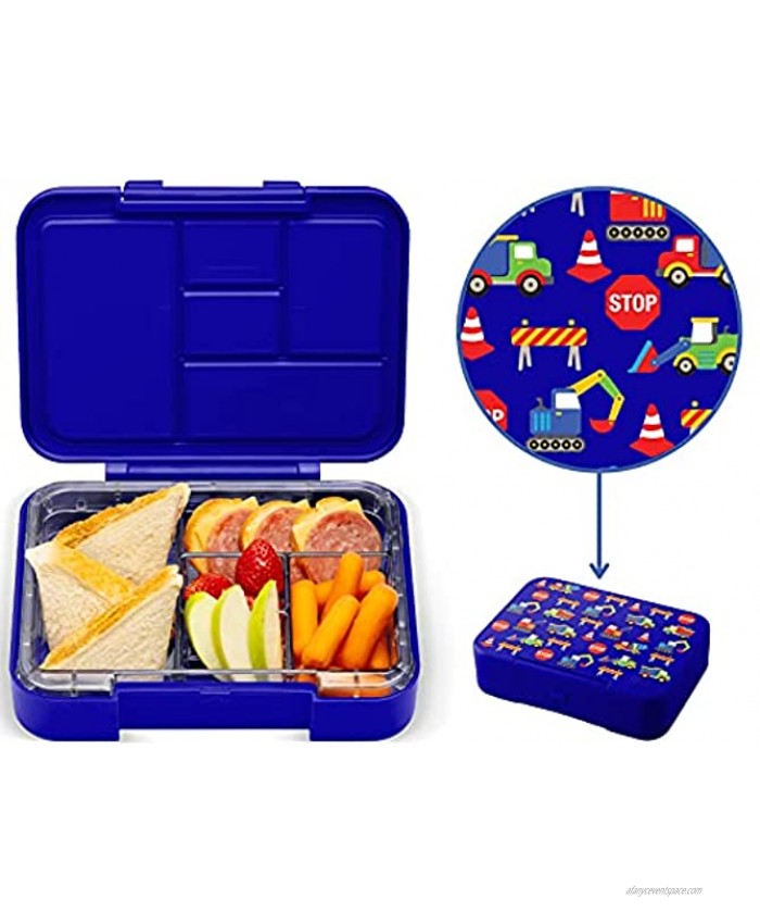 Simple Modern Porter Kids Bento Box for Girls Boys Toddlers BPA-Free Leakproof Lunch Container with 5 Compartments 30oz Construction