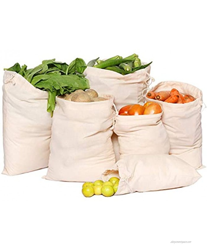 Greenmile Organic Cotton Reusable Produce Muslin Bags