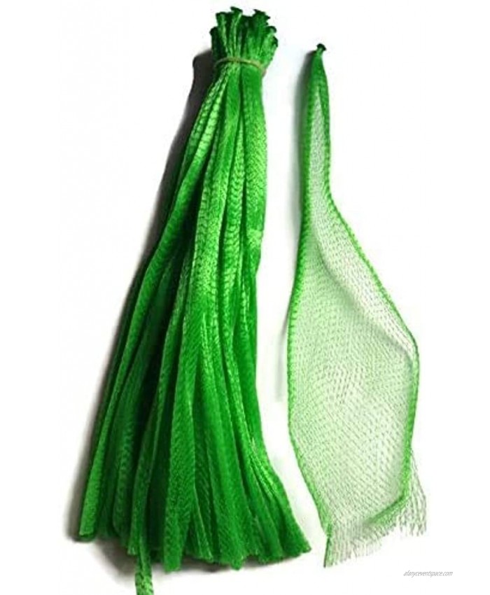 Sajid Rana 100pcs 15 Green Reusable Nylon Mesh net Produce Grocery Toys Fruits Vegetables Storage Poly Bags